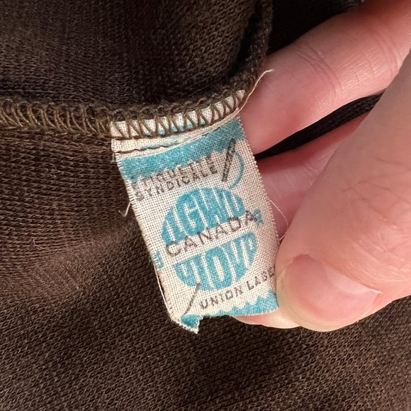 Vintage Union Made 1960's 100% Wool Double Breasted Pea Coat Blazer Jacket Brown - Picture 5 of 7